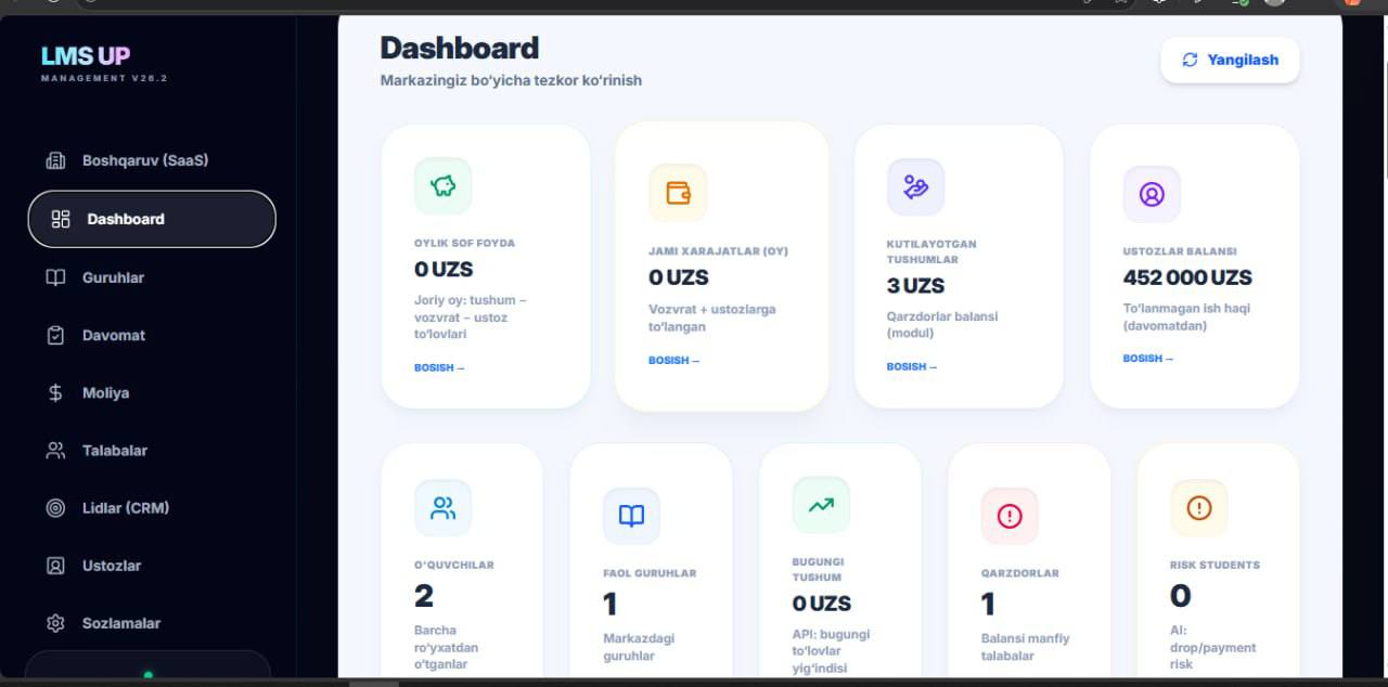 LMS UP Dashboard